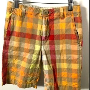 GAP kids boys plaid shorts
